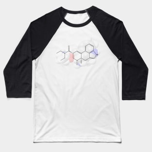 LSD Molecule Chemistry Baseball T-Shirt
